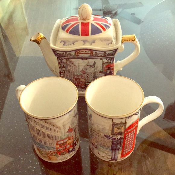 Bone China tea set trio James Sadler Piccadilly collector English Vintage - Picture 4 of 8